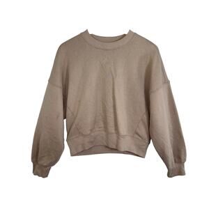 Abercrombie & Fitch Soft AF Essential Tan Long Sleeve Sweatshirt Womens Size S
